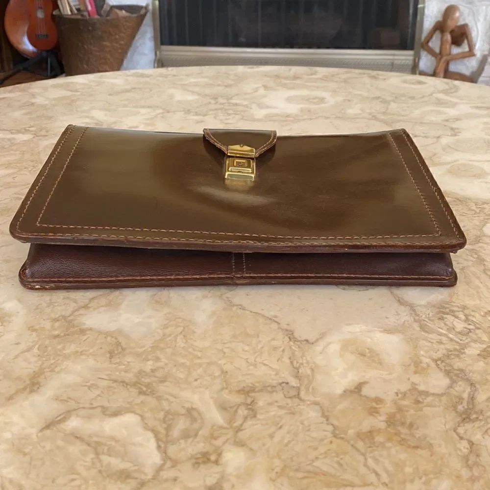 Vintage Renwick Cowhide Unique Mini Briefcase Bg - Picture 7 of 10